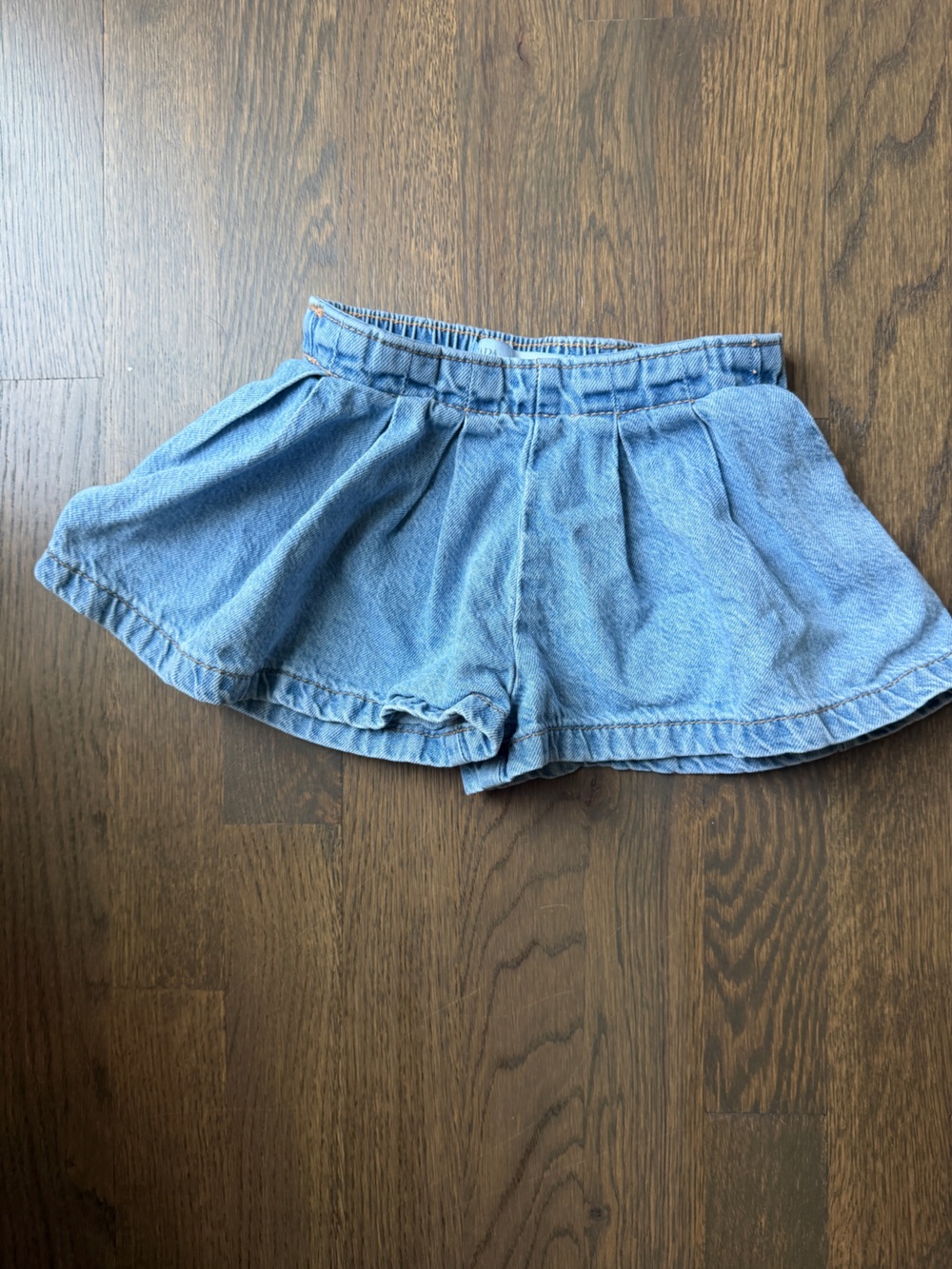 Zara Light Blue Denim Skort Shorts